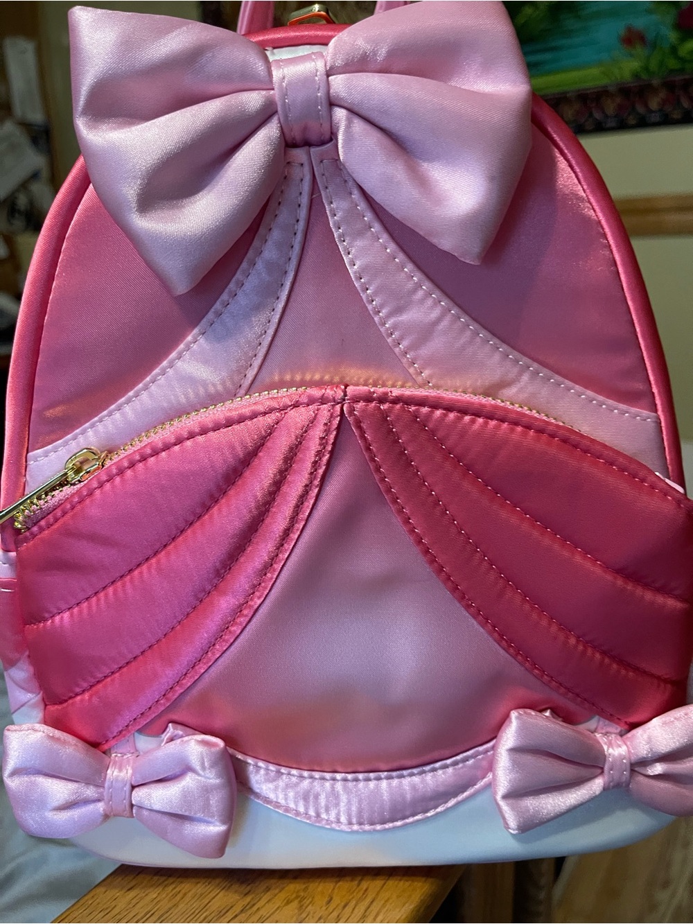 Loungefly Pink Satin Bow Mini Backpack